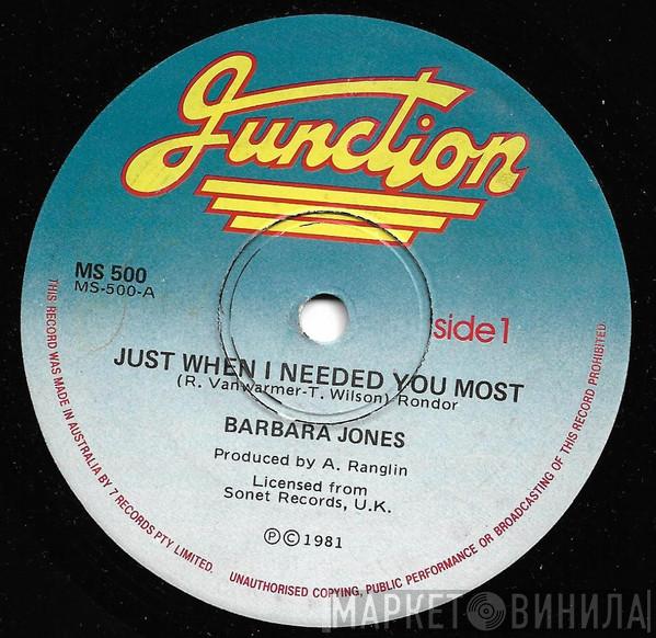  Barbara Jones  - Just When I Needed You Most