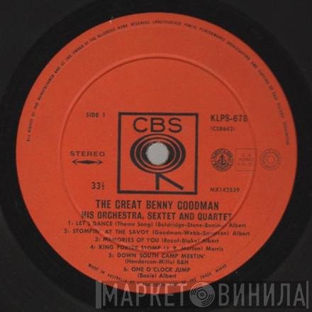 , Benny Goodman , Benny Goodman And His Orchestra And The Benny Goodman Quartet  Benny Goodman Sextet  - The Great Benny Goodman