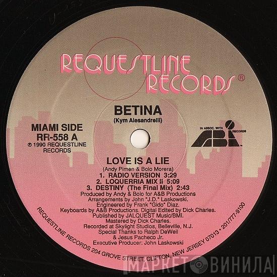 Bettina - Love Is A Lie