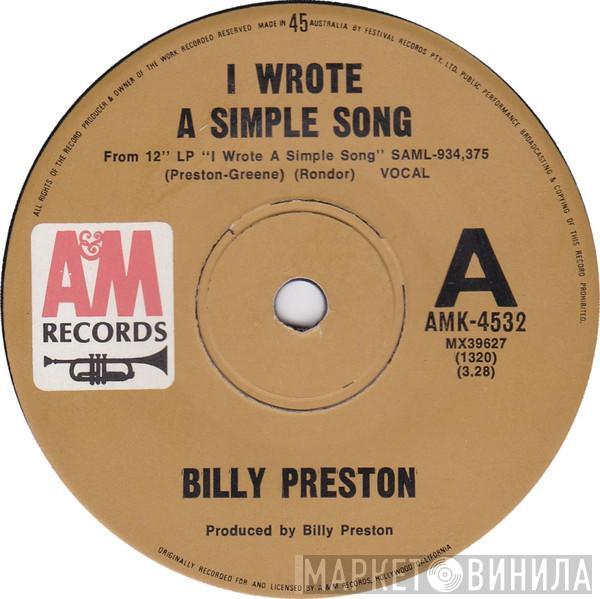  Billy Preston  - I Wrote A Simple Song