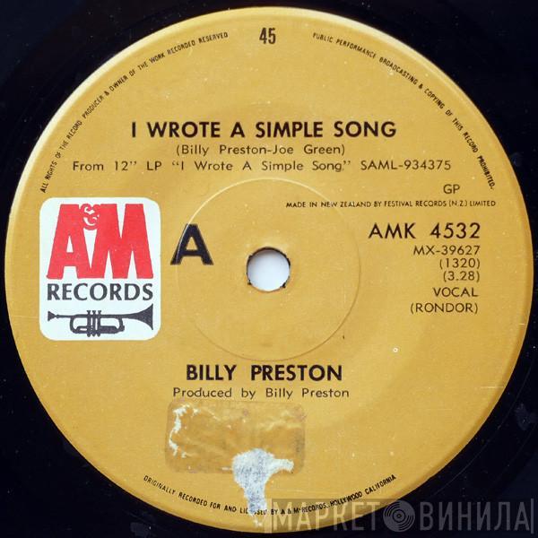  Billy Preston  - I Wrote A Simple Song