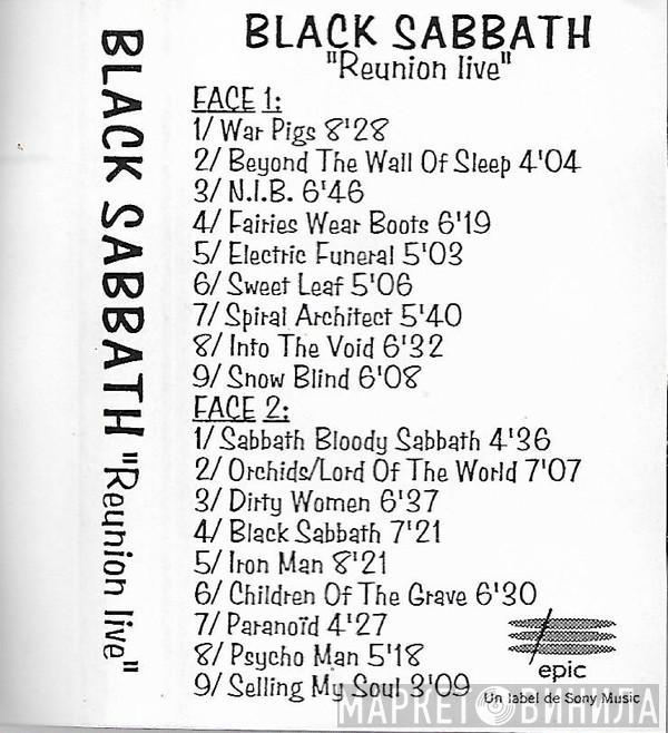  Black Sabbath  - Reunion Live