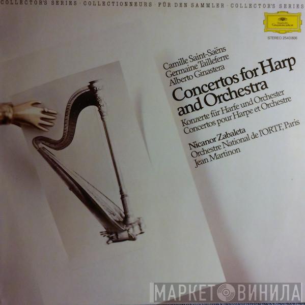 Camille Saint-Saëns, Germaine Tailleferre, Alberto Ginastera, Orchestre National De L'ORTF, Jean Martinon - Morceau De Concert G-Dur Pour Harpe Avec Accompagement Ent De Orchestre, Op. 154 / Concertino Per Harpe Et Orchestre (1927) / Concierto Para Arpa y Orquesta