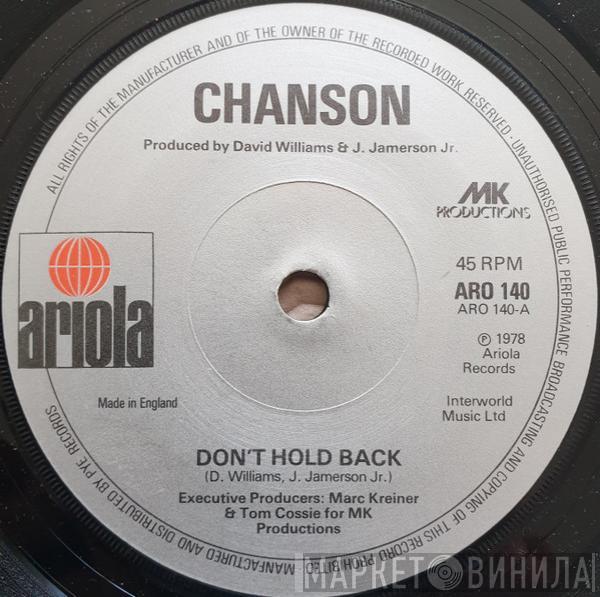 Chanson - Don't Hold Back