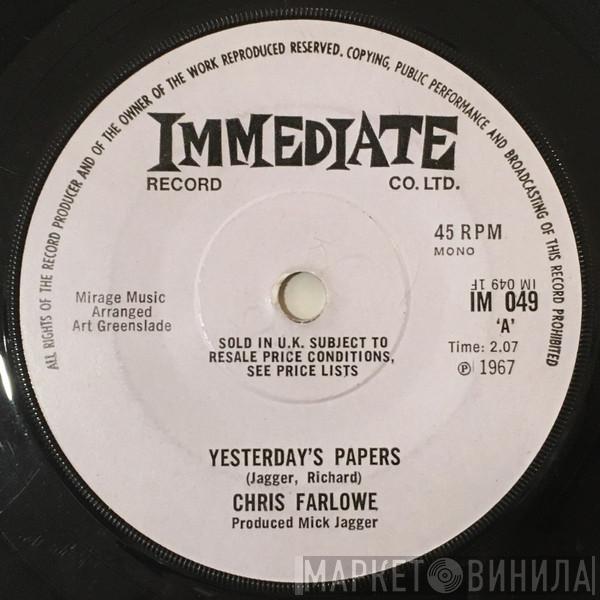 Chris Farlowe - Yesterday's Papers