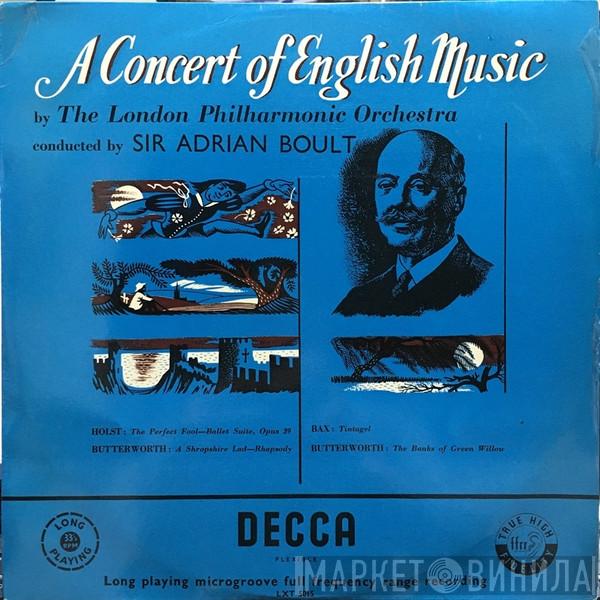 Conducted By The London Philharmonic Orchestra  Sir Adrian Boult  - A Concert Of English Music