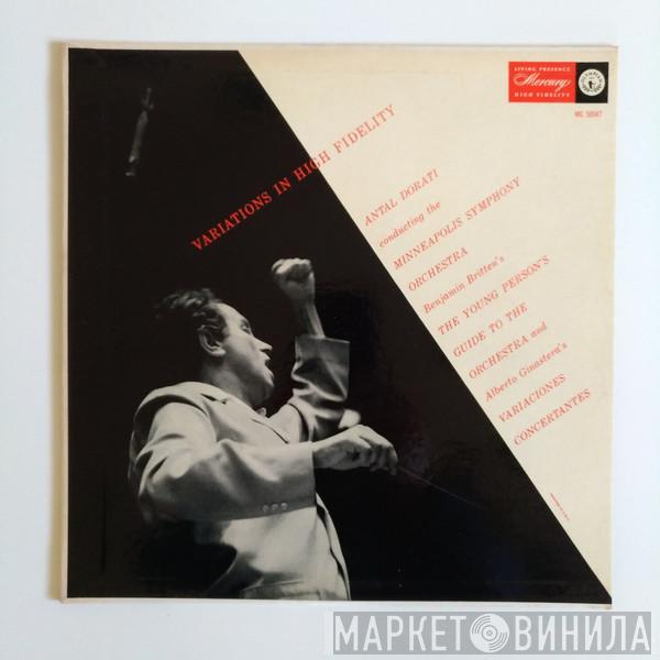 Conducting Antal Dorati / Minneapolis Symphony Orchestra / Benjamin Britten  Alberto Ginastera  - Variations In High Fidelity: Benjamin Britten's The Young Person's Guide To The Orchestra And Alberto Ginastera's Variaciones Concertantes