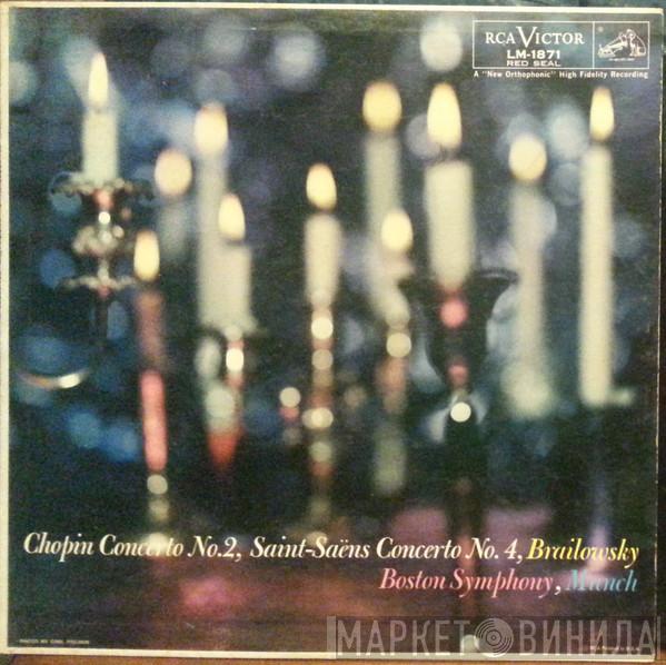 Conductor Charles Munch Pianist Alexander Brailowsky  Boston Symphony Orchestra  - Chopin Concerto No. 2, Saint-Saëns Concerto No. 4