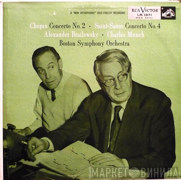 Conductor Charles Munch Pianist Alexander Brailowsky  Boston Symphony Orchestra  - Chopin Concerto No. 2, Saint-Saëns Concerto No. 4