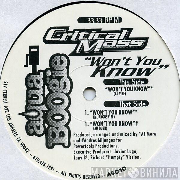 Critical Mass  - Won't You Know