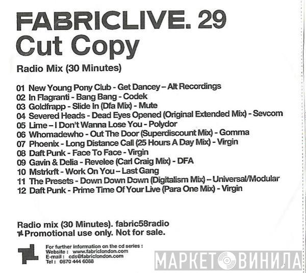 Cut Copy - Fabriclive. 29 (Radio Mix)