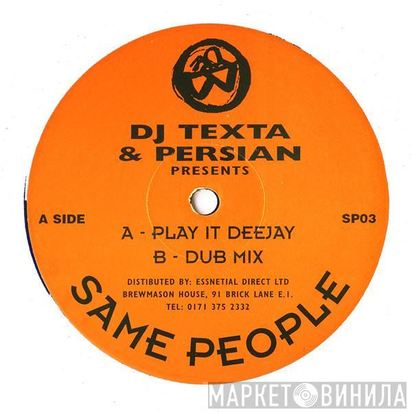 DJ Texta, Persian - Play It Deejay