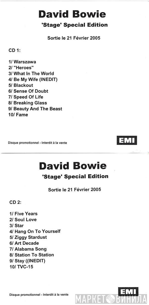  David Bowie  - "Stage" Special Edition