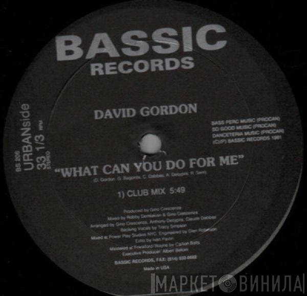 David Gordon - What Can You Do For Me / Destiny