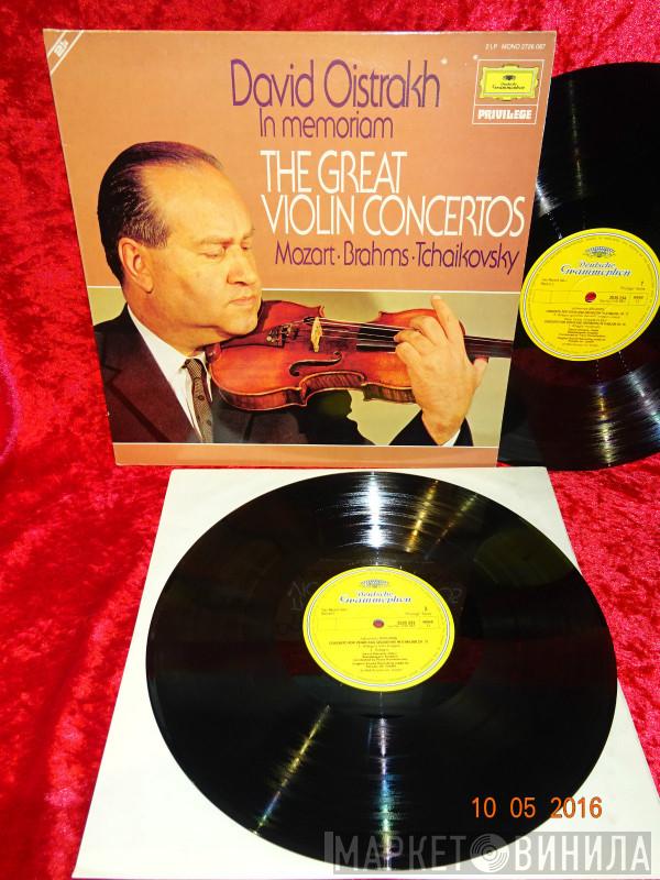 David Oistrach, Wolfgang Amadeus Mozart, Johannes Brahms, Pyotr Ilyich Tchaikovsky, Staatskapelle Dresden, Franz Konwitschny - The Great Violin Concertos. Mozart . Brahms . Tchaikovsky