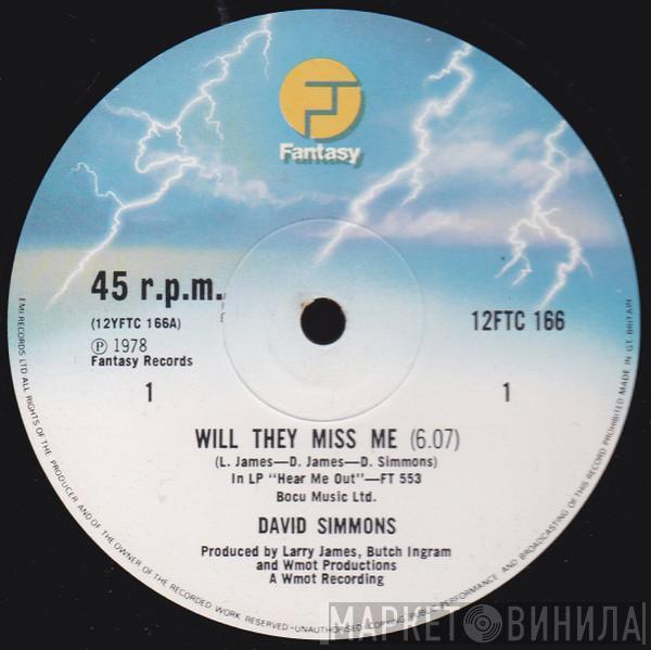 David Simmons  - Will They Miss Me / It's A Shame