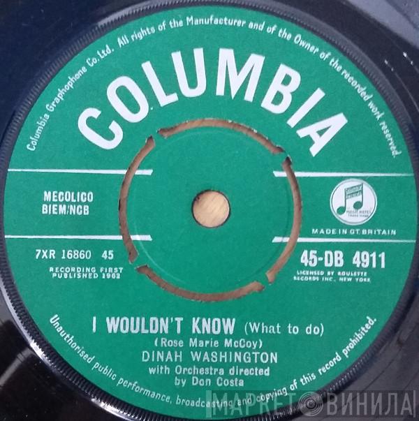 Dinah Washington - I Wouldn't Know / For All We Know