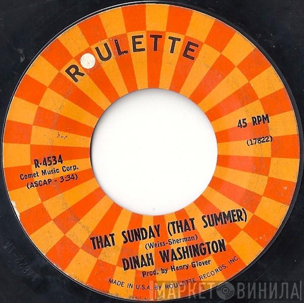 Dinah Washington - That Sunday (That Summer) / A Stranger On Earth