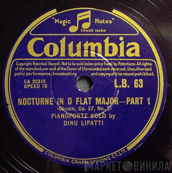, Dinu Lipatti  Frédéric Chopin  - Nocturne In D Flat Major