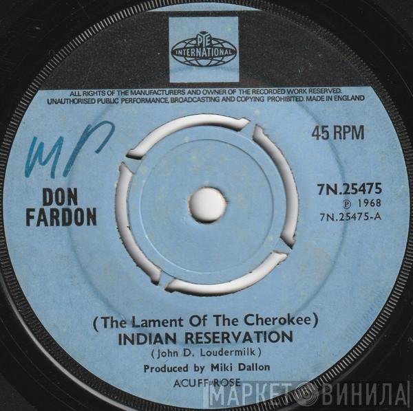 Don Fardon - (The Lament Of The Cherokee) Reservation Indian