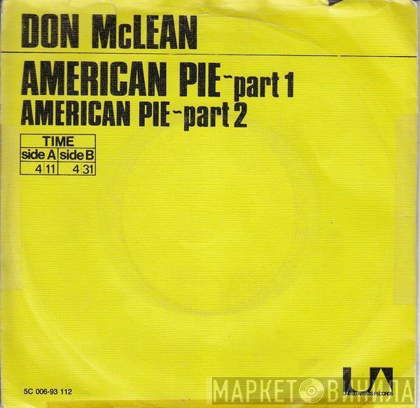  Don McLean  - American Pie - Part 1 / American Pie - Part 2