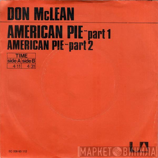  Don McLean  - American Pie - Part 1 / American Pie - Part 2