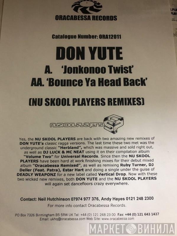 Don Yute - Bounce Ya Head Back / Jonkonoo Twist