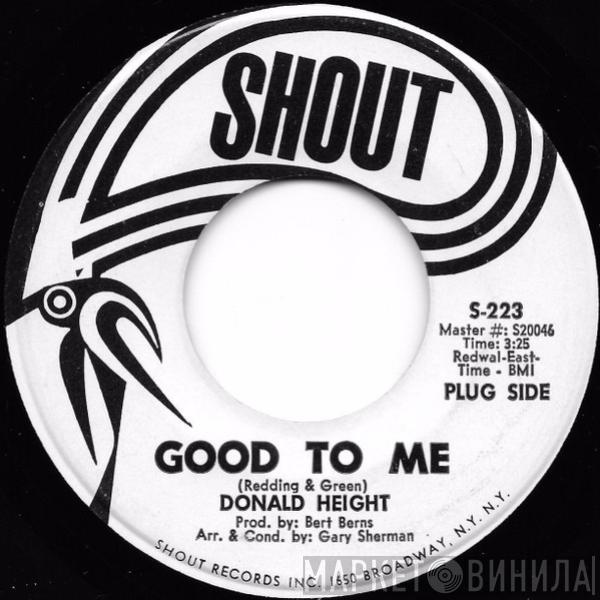 Donald Height - Good To Me