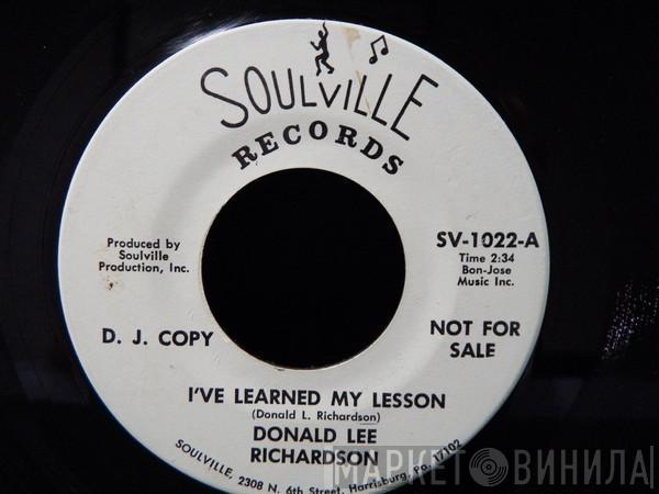 Donald Lee Richardson - I've Learned My Lesson / You Got Me In The Palm Of Your Hand