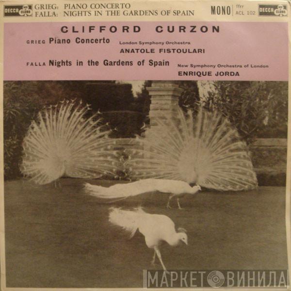 Edvard Grieg, Manuel De Falla, Clifford Curzon, The London Symphony Orchestra, Anatole Fistoulari, The New Symphony Orchestra Of London, Enrique Jordá - Piano Concerto / Nights In The Gardens Of Spain