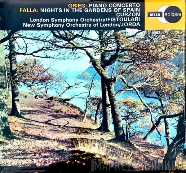 Edvard Grieg, Manuel De Falla, Clifford Curzon, The London Symphony Orchestra, Anatole Fistoulari, The New Symphony Orchestra Of London, Enrique Jordá - Piano Concerto / Nights In The Gardens Of Spain