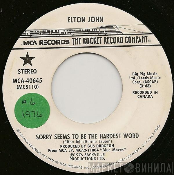  Elton John  - Sorry Seems To Be The Hardest Word
