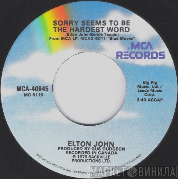 Elton John - Sorry Seems To Be The Hardest Word