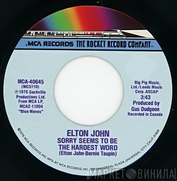  Elton John  - Sorry Seems To Be The Hardest Word