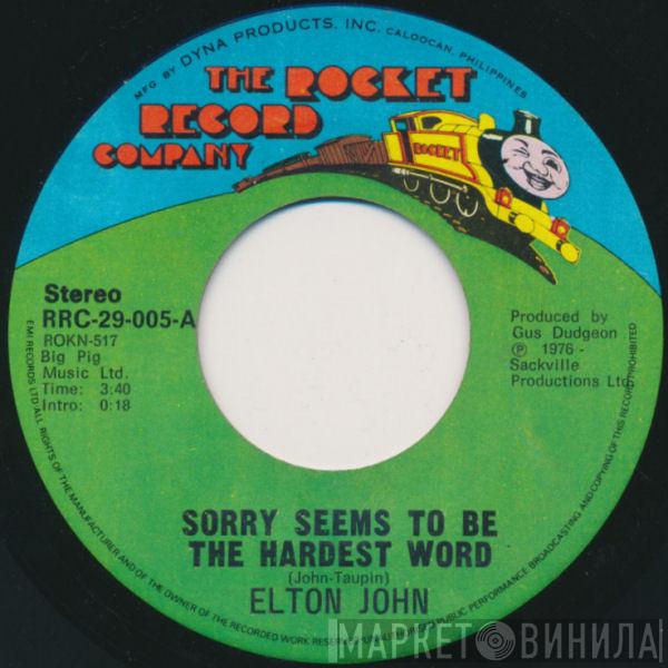  Elton John  - Sorry Seems To Be The Hardest Word