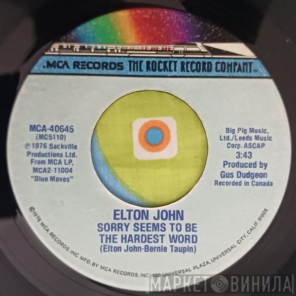  Elton John  - Sorry Seems To Be The Hardest Word