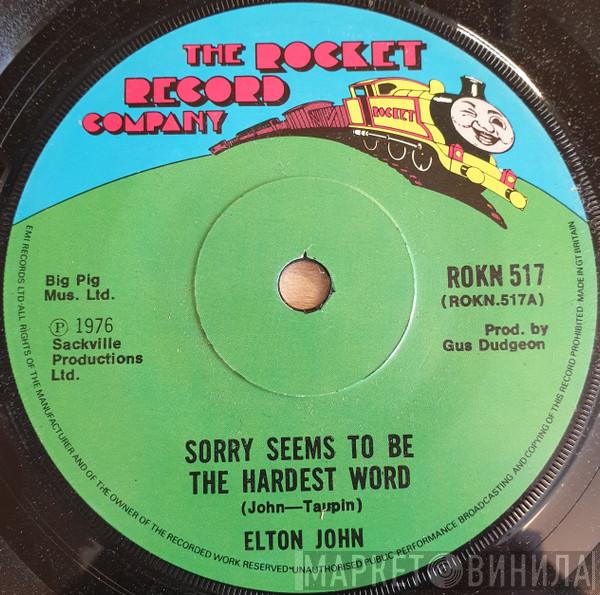  Elton John  - Sorry Seems To Be The Hardest Word
