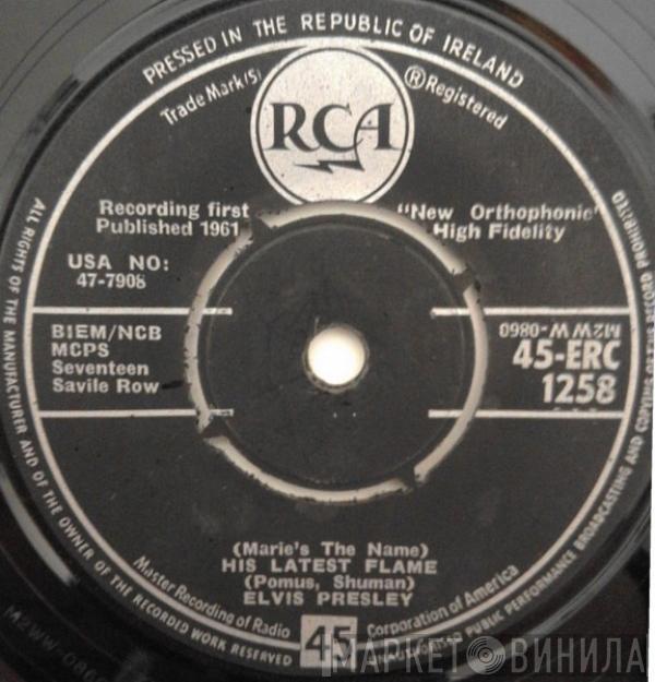  Elvis Presley  - (Marie's The Name) His Latest Flame