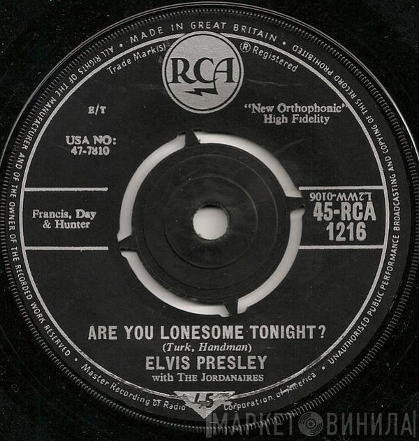 Elvis Presley, The Jordanaires - Are You Lonesome Tonight?