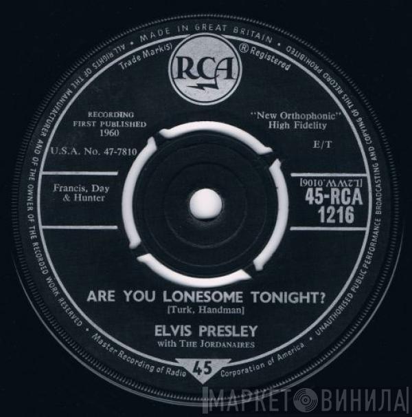 Elvis Presley, The Jordanaires - Are You Lonesome Tonight?