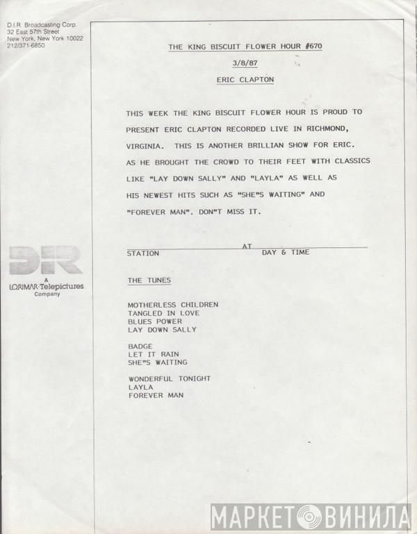  Eric Clapton  - The King Biscuit Flower Hour Show # 670