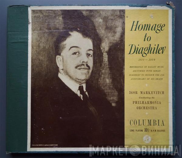 , Erik Satie , Carl Maria von Weber , Hector Berlioz , Claude Debussy , Pyotr Ilyich Tchaikovsky , Frédéric Chopin , Scarlatti-Tommasini , Manuel De Falla , Sergei Prokofiev , Anatoly Liadov , Igor Stravinsky  Maurice Ravel  - Homage To Diaghilev
