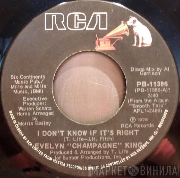 Evelyn King - I Don't Know If It's Right / We're Going To A Party