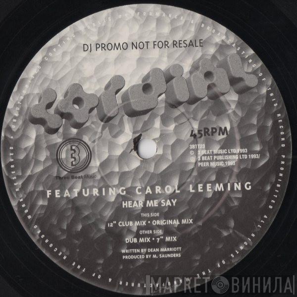 Featuring Cordial  Carol Leeming  - Hear Me Say