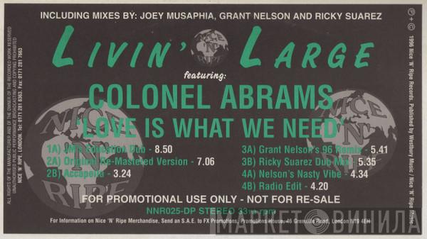 Featuring Livin' Large  Colonel Abrams  - Love Is What We Need