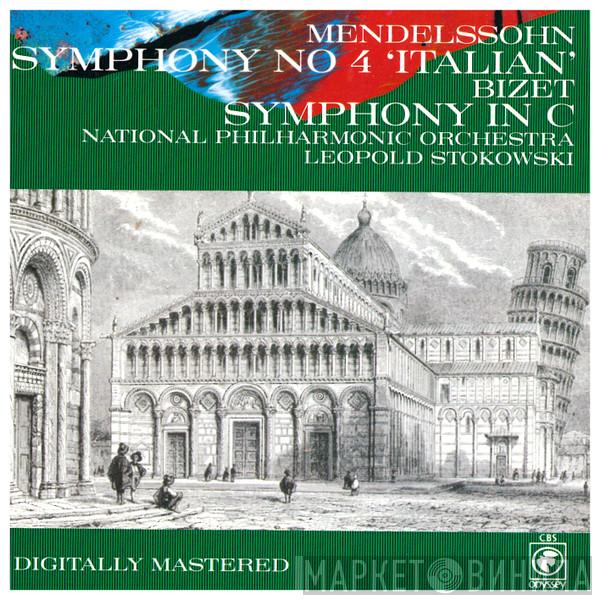 Felix Mendelssohn-Bartholdy, Georges Bizet, National Philharmonic Orchestra, Leopold Stokowski - Symphony No 4 ‘Italian’ / Symphony In C