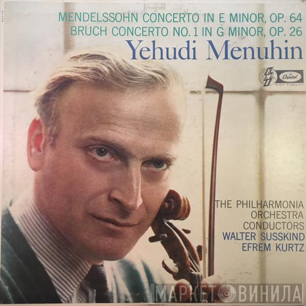, Felix Mendelssohn-Bartholdy , Max Bruch , Yehudi Menuhin , Philharmonia Orchestra , Walter Susskind  Efrem Kurtz  - Concerto In E Minor, Op. 64 · Concerto No. 1 In G Minor, Op. 26