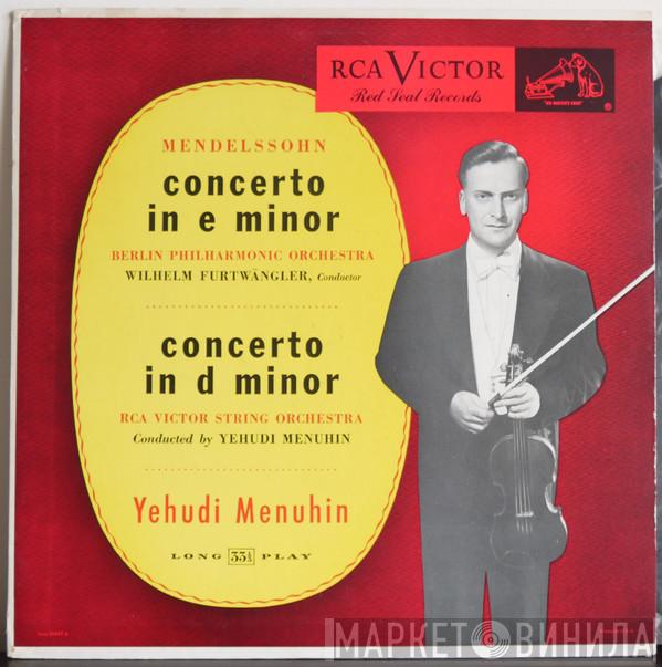 , Felix Mendelssohn-Bartholdy , Yehudi Menuhin , Berliner Philharmoniker  RCA Victor Symphony Orchestra  - Concerto In E Minor, Concerto In D Minor
