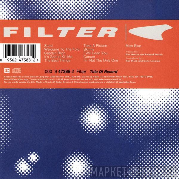  Filter   - Title Of Record