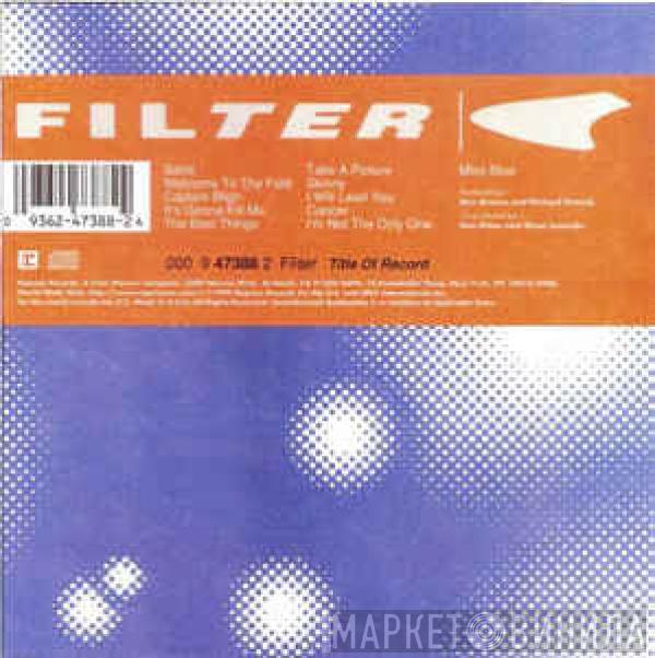  Filter   - Title Of Record